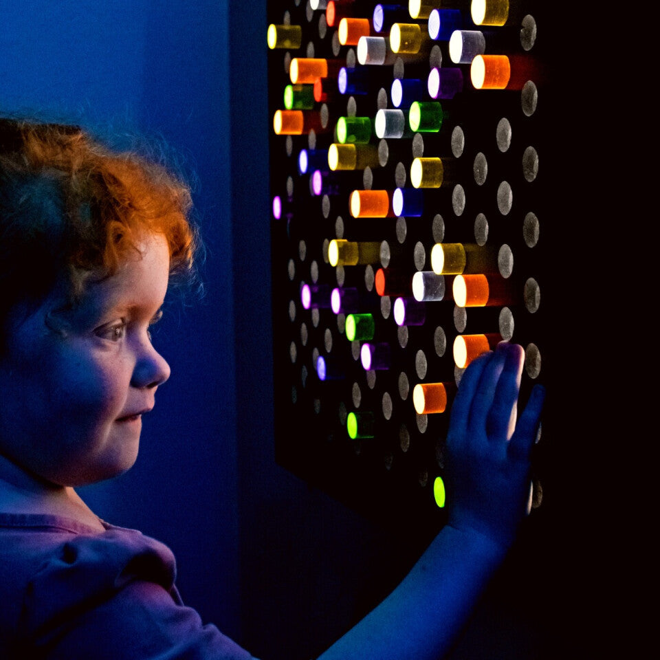 Kindermatic Sensory Learning Rod Wall Light Panel Colour Changing with Remote Control