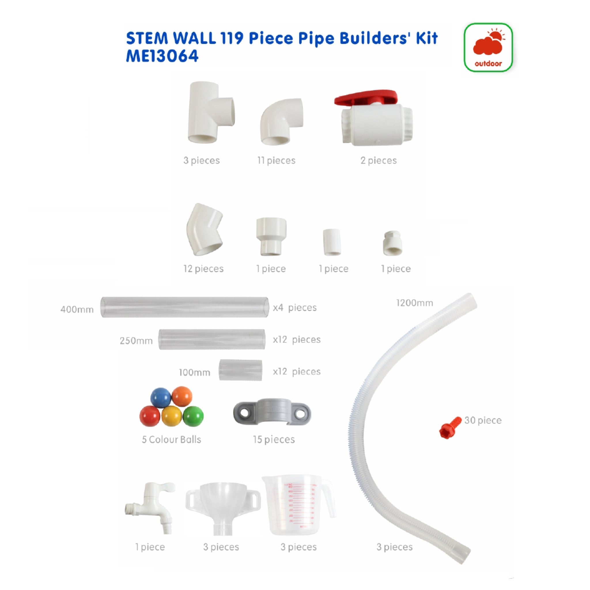 Masterkidz STEM WALL Pipe Builders' Kit STEM